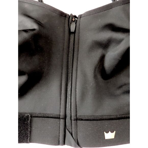 SHEFIT Flex Sports Bra Zip Up Front Black/Rose Gold   5Luxe (5X)  EUC - Picture 8 of 9